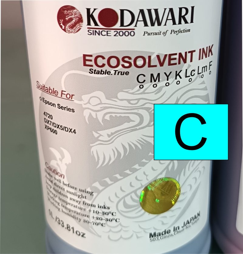 Eco-solvent cyan ink